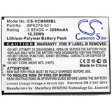Battery for Verifone CM5 BPK278-501 3.85V Li-Polymer 3200mAh / 12.32Wh