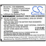 Battery for Vodafone VFD511 Li3822T43p4h736040 3.8V Li-ion 2100mAh / 7.98Wh