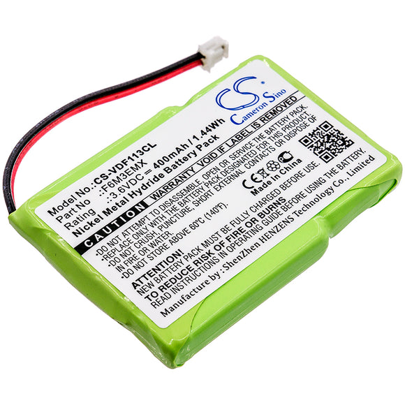 Battery for AGFEO Dect 20 McNairF6M3EMX 3.6V Ni-MH 400mAh / 1.44Wh