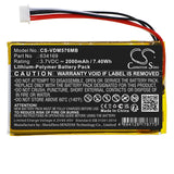 Battery for VTech RM5764HD  634169 3.7V Li-Polymer 2000mAh / 7.40Wh