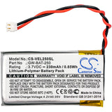 Battery for Vernier Go Wireless Link GW-BAT-250 3.7V Li-Polymer 230mAh / 0.85Wh