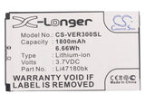 Battery for ViewSonic Q5 Li47180bk 3.7V Li-ion 1800mAh / 6.66Wh