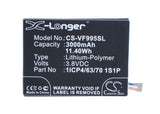 Battery for Vodafone VF-V995 1ICP4/63/70 1S1P 3.8V Li-Polymer 3000mAh / 11.40Wh