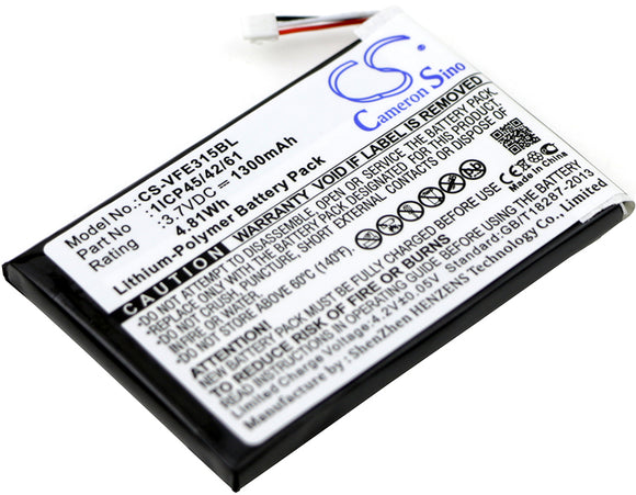 Battery for Verifone IPAY E315 1ICP45/42/61, BPK087-300, BPK087-300-01-A 3.7V Li