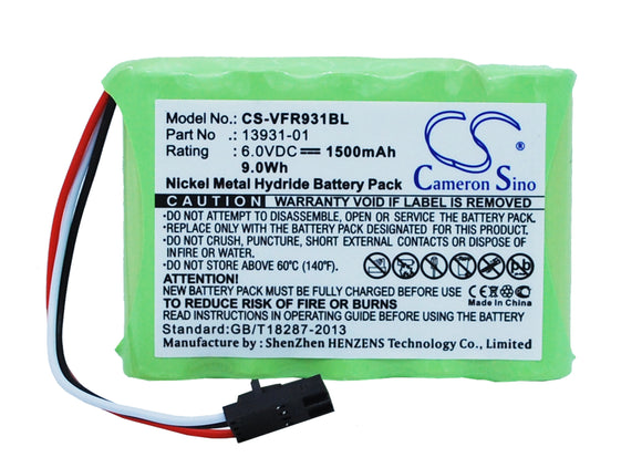 Battery for VeriFone Ruby Console 13931-01 6V Ni-MH 1500mAh / 9.0Wh