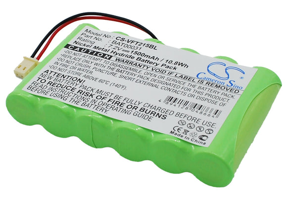 Battery for VeriFone Nurit 2159 BAT00031 7.2V Ni-MH 1500mAh