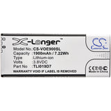 Battery for Vodafone VFD527 TLI019D7 3.8V Li-ion 1900mAh / 7.22Wh