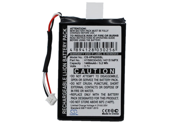 Battery for VDO Dayton PN1000 HYB8030450L1401S1MPX 3.7V Li-ion 1400mAh