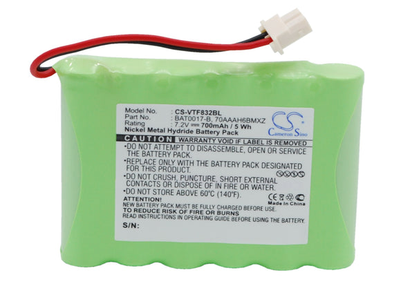 Battery for VeriFone Nurit 3020 70AAAH6BMXZ, BAT0017-B 7.2V Ni-MH 700mAh / 5.0Wh