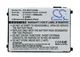 Battery for Wasp RS-232 4006-0319, 600538, 633808510046 3.7V Li-ion 900mAh / 3.3