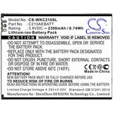 Battery for Wiko Life C210AEBATT 3.8V Li-ion 2300mAh / 8.74Wh