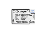 Battery for Wiko DuElle Duelle 3.7V Li-ion 900mAh / 3.33Wh