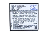 Battery for Wiko Sunny 2502, GOA 3.7V Li-ion 1200mAh / 4.44Wh