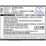 Battery for Wiko Harry 3913 3.8V Li-ion 2400mAh / 9.12Wh