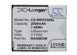 Battery for Wiko N350 Rainbow 3.7V Li-ion 2000mAh / 7.40Wh
