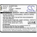 Battery for Wiko View Go P130 3.85V Li-ion 2500mAh / 9.63Wh
