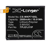 Battery for Wiko Rakuten Hand TD-LTE JP  TPJ21J11P 3.85V Li-Polymer 2600mAh / 10