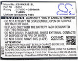 Battery for Wiko Robby 5212 3.7V Li-ion 2000mAh / 7.40Wh