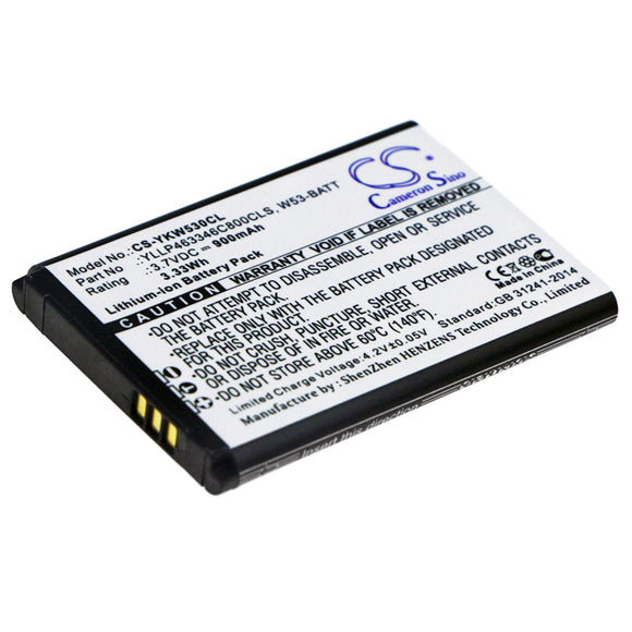 Battery for Yealink W53 W53-BATT, YLLP463346C800CLS 3.7V Li-ion 900mAh / 3.33Wh