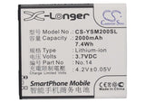 Battery for Yusun W808 LA20, LA-20A 3.7V Li-ion 2000mAh / 7.4Wh