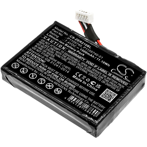 Battery for Zebra ZQ200 P1105740, P1105740-01 7.4V Li-ion 1500mAh / 11.10Wh
