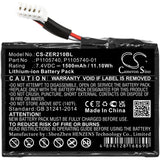 Battery for Zebra ZQ210 P1105740, P1105740-01 7.4V Li-ion 1500mAh / 11.10Wh