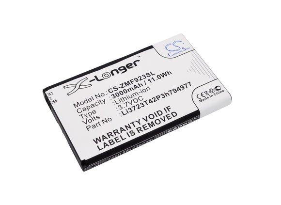 Battery for ZTE MF923 Li3723T42P3h794977, LI3728T42P3H794977 3.7V Li-Polymer 300