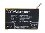 Battery for ZTE MF93D Li3728T42P3h774771, ZEBAP1 3.7V Li-Polymer 2500mAh / 9.25W