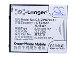 Battery for ZOPO 6530 BT27S 3.7V Li-ion 1750mAh / 6.48Wh