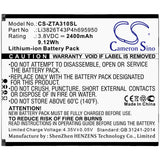 Battery for ZTE P545 Li3826T43P4h695950 3.8V Li-ion 2400mAh / 9.12Wh
