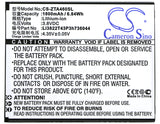 Battery for ZTE Blade A460 Li3822T43P3h736044 3.8V Li-ion 1800mAh / 6.84Wh
