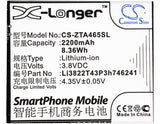 Battery for ZTE Blade A465 Li3822T43P3h746241, Li3822T43P4h746241 3.8V Li-ion 22