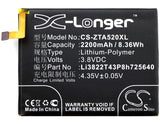 Battery for ZTE BA510 Li3822T43P3h725640, Li3822T43P8h725640 3.8V Li-Polymer 220