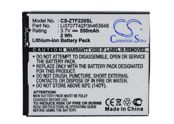 Battery for Benq 228 3.7V Li-ion 550mAh