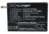 Battery for ZTE Grand S Flex Li3823T43P3h715345 3.8V Li-Polymer 2300mAh / 8.74Wh