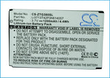 Battery for ZTE T165i Li3713T42P3h614057 3.7V Li-ion 1200mAh / 4.4Wh