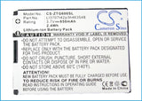 Battery for ZTE G6 Li3704T42P3h463548, LI3707T42H3h463548, LI3707T42P3h463548, L