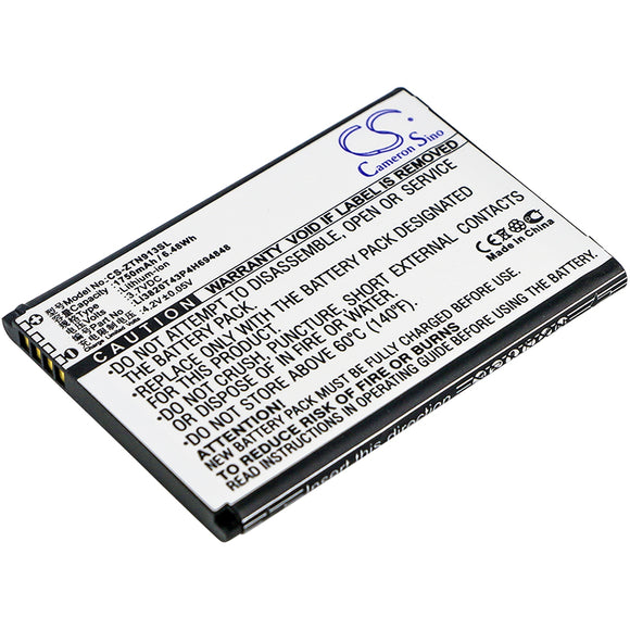 Battery for ZTE Z835 Li3820T43P4H694848 3.7V Li-ion 1750mAh / 6.48Wh