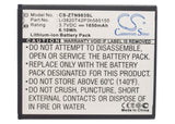 Battery for ZTE SOLAR Li3820T42P3h585155 3.7V Li-ion 1650mAh / 6.11Wh