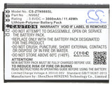 Battery for ZTE N988Z N988Z 3.8V Li-Polymer 3000mAh / 11.40Wh