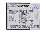 Battery for ZTE Zinger Li3815T43P3h615142, Li3815T43P3h615142-I 3.8V Li-ion 1500