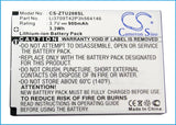 Battery for ZTE U208 Li3709T42P3h564146 3.7V Li-ion 900mAh