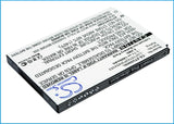 Battery for ZTE Raise Li3715T42P3h654353 3.7V Li-ion 1400mAh / 5.2Wh