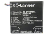 Battery for ZTE V879 Li3820T43P3H636338, Li3820T43PH636338 3.8V Li-Polymer 2000m
