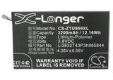 Battery for ZTE N5 Li3832T43P3h965844, Li3834T43P3h965844 3.8V Li-Polymer 3200mA
