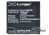 Battery for ZTE U985 Li3716T42P3h585642, Li3818T43P3h585642 3.8V Li-Polymer 1800