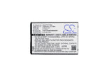 Battery for ZTE dtac Joey Jump 2 LI3713T42P3H644461 3.7V Li-ion 1300mAh / 4.81Wh