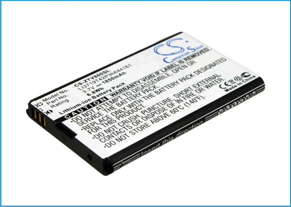 Battery for ZTE MF80 LI3719T42P3h644161 3.7V Li-ion 1850mAh / 6.85Wh