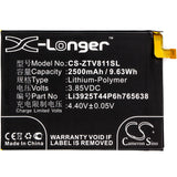 Battery for ZTE Blade V8 Lite Dual SIM Li3925T44P6h765638 3.85V Li-Polymer 2500m