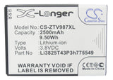 Battery for ZTE N919 Li3825T43P3h775549 3.8V Li-ion 2500mAh / 9.50Wh